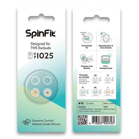 Spinfit CP1025 TWS Eartips Spinfit CP1025 TWS Eartips